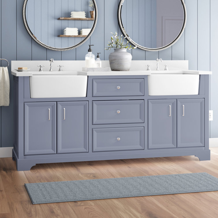 Sand & Stable Emiliano 72" Double Bathroom Vanity Set & Reviews Wayfair